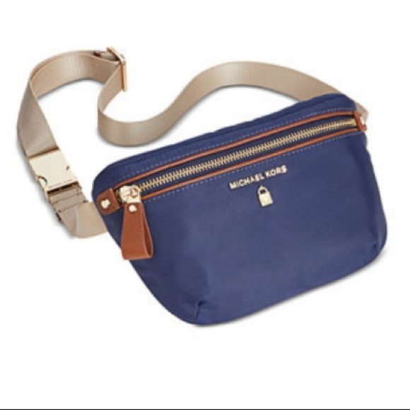 MICHAEL Michael Kors Handbags - Michael Kors Navy Nylon Fanny Pack/Belt Bag - NWT